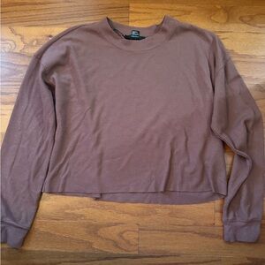 Forever 21 Mock Neck Cropped Long Sleeve